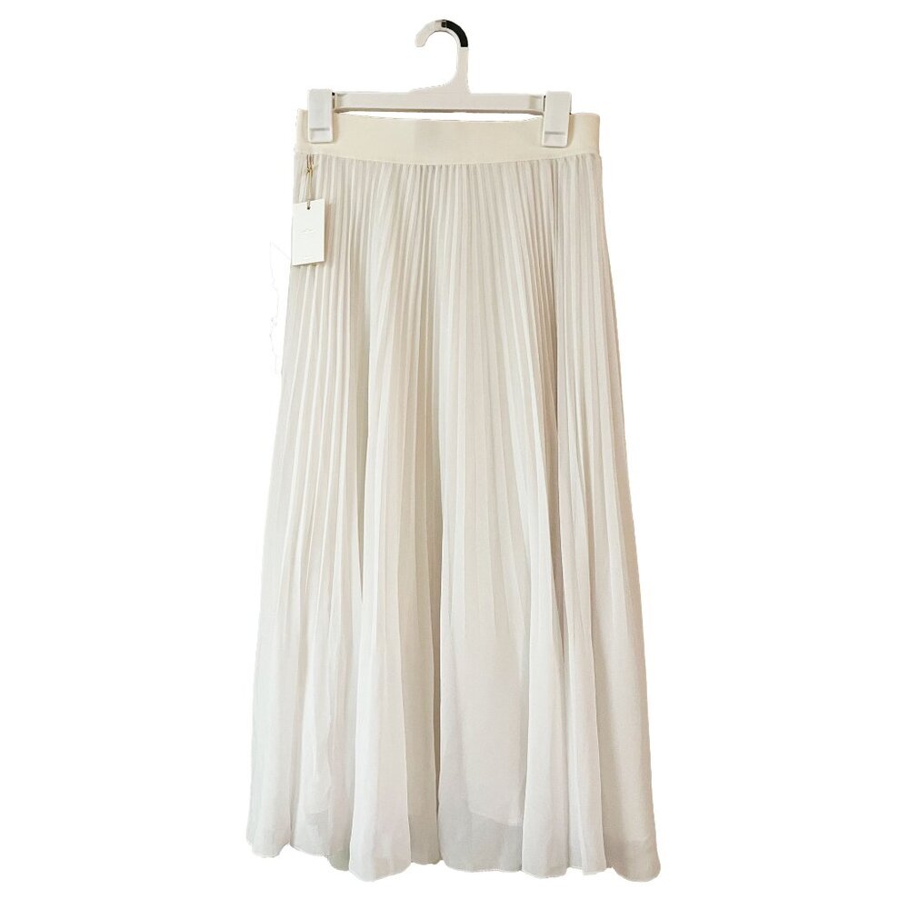 Aritzia Wilfred White A-Line Pleated Skirt